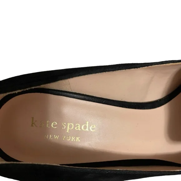 Kate Spade Womens Black Suede 2" Pumps Size 8.5 B - Picture 4 of 10